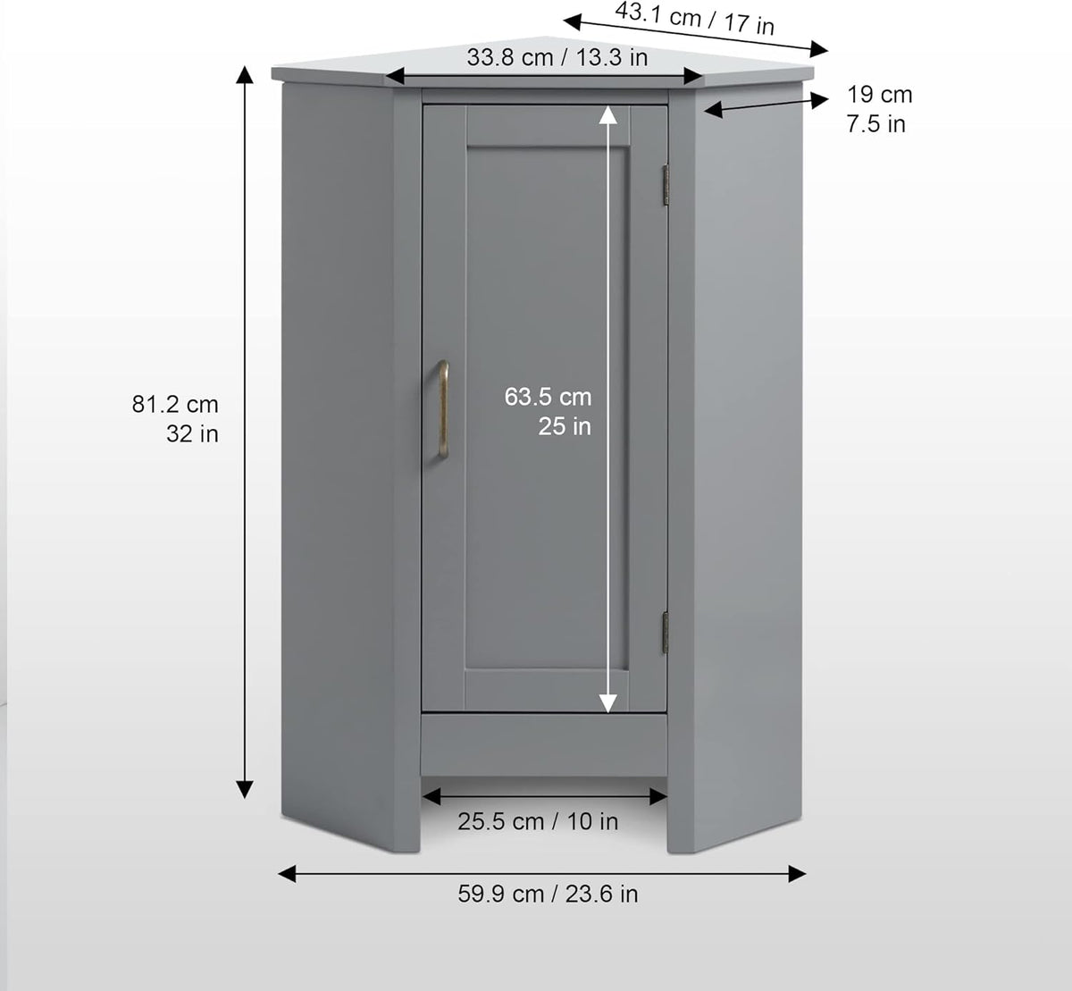 Grey Corner Cabinets M7093