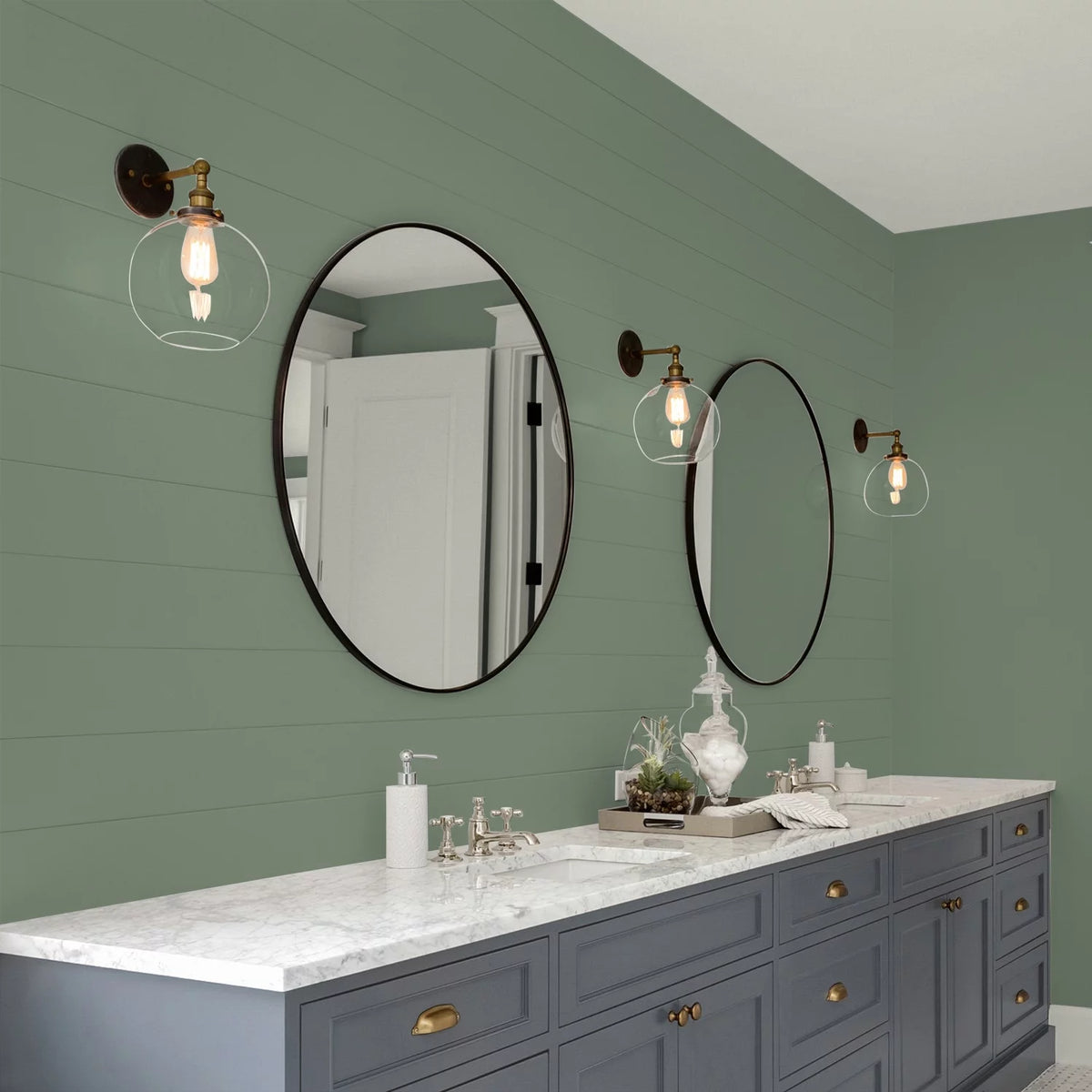 Green Eggshell Interior Paint 1 Gallon H1218