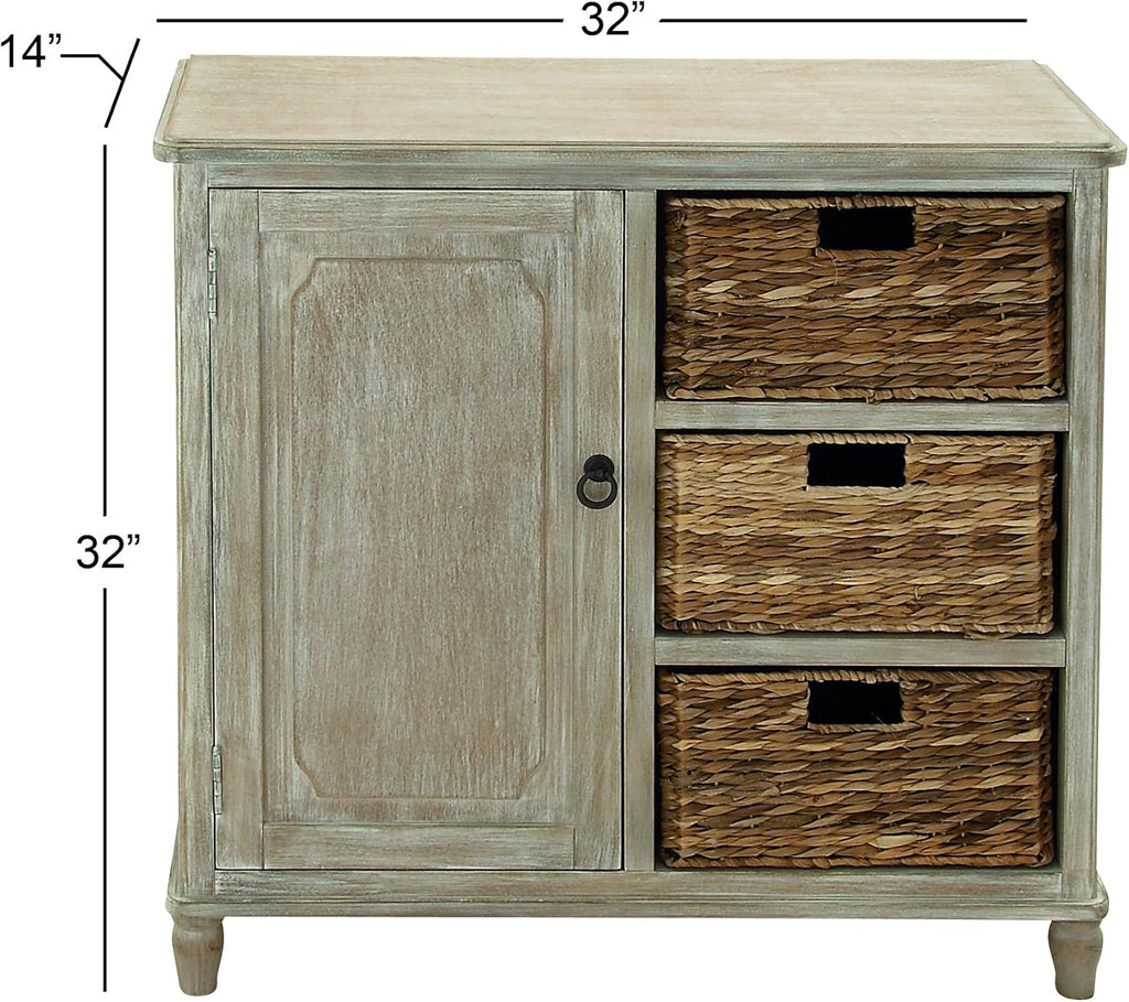 Wood Basket Cabinet Z1958