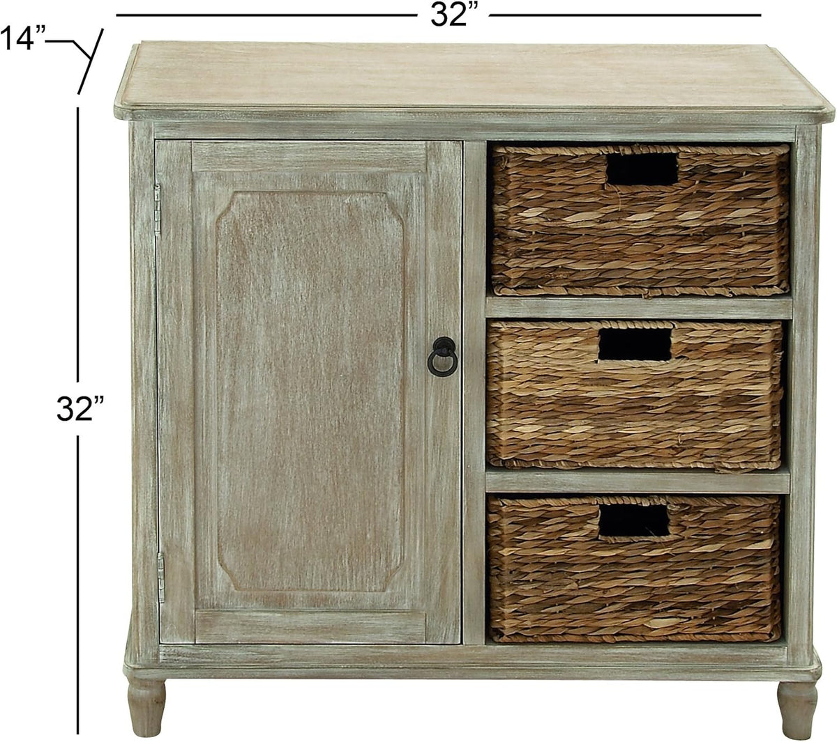Wood Basket Cabinet Z1958