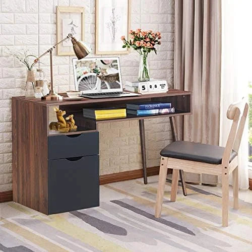 Computer Desk with Drawers Brown Z423894