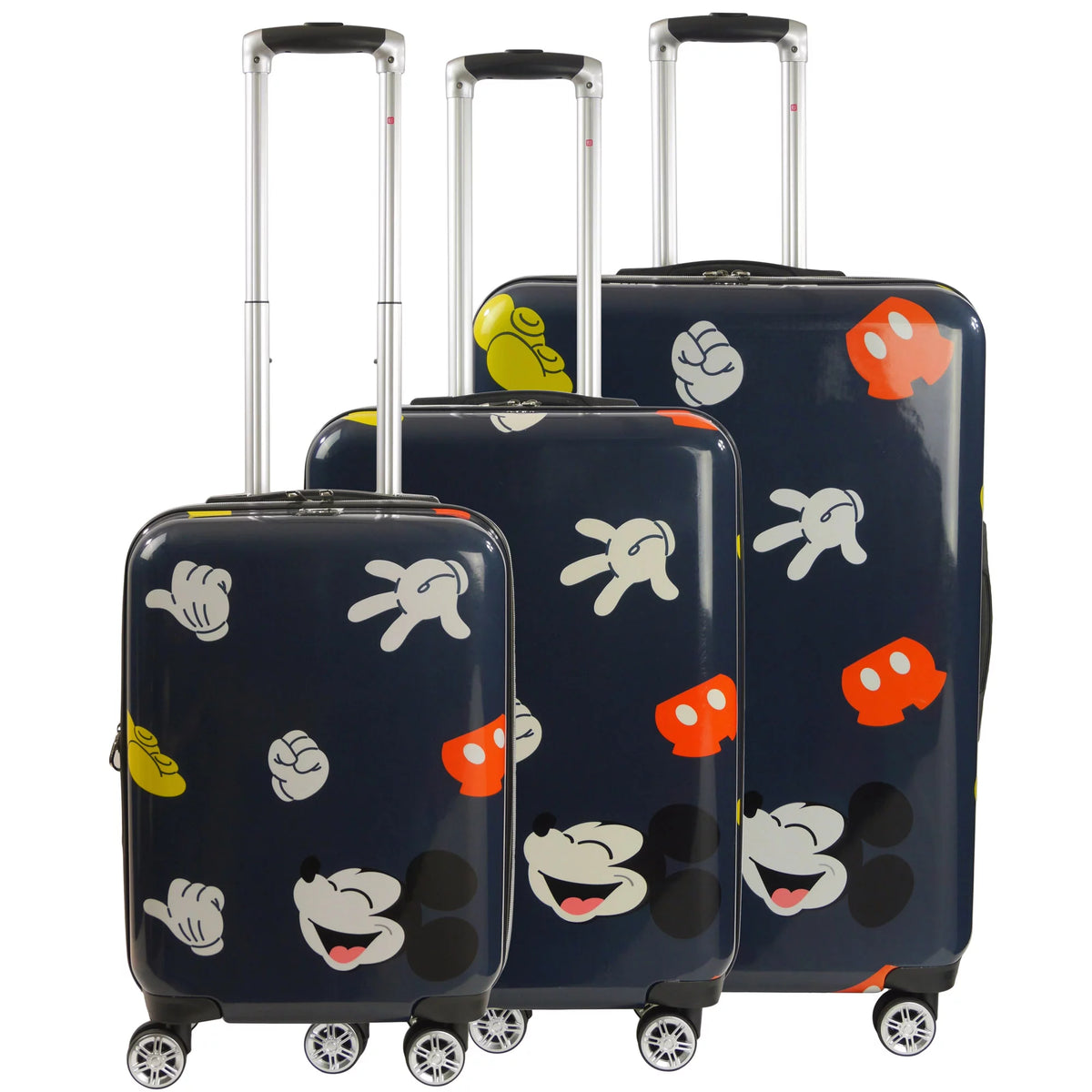 Mickey Mouse 3 pc Hardside Spinner Luggage D100