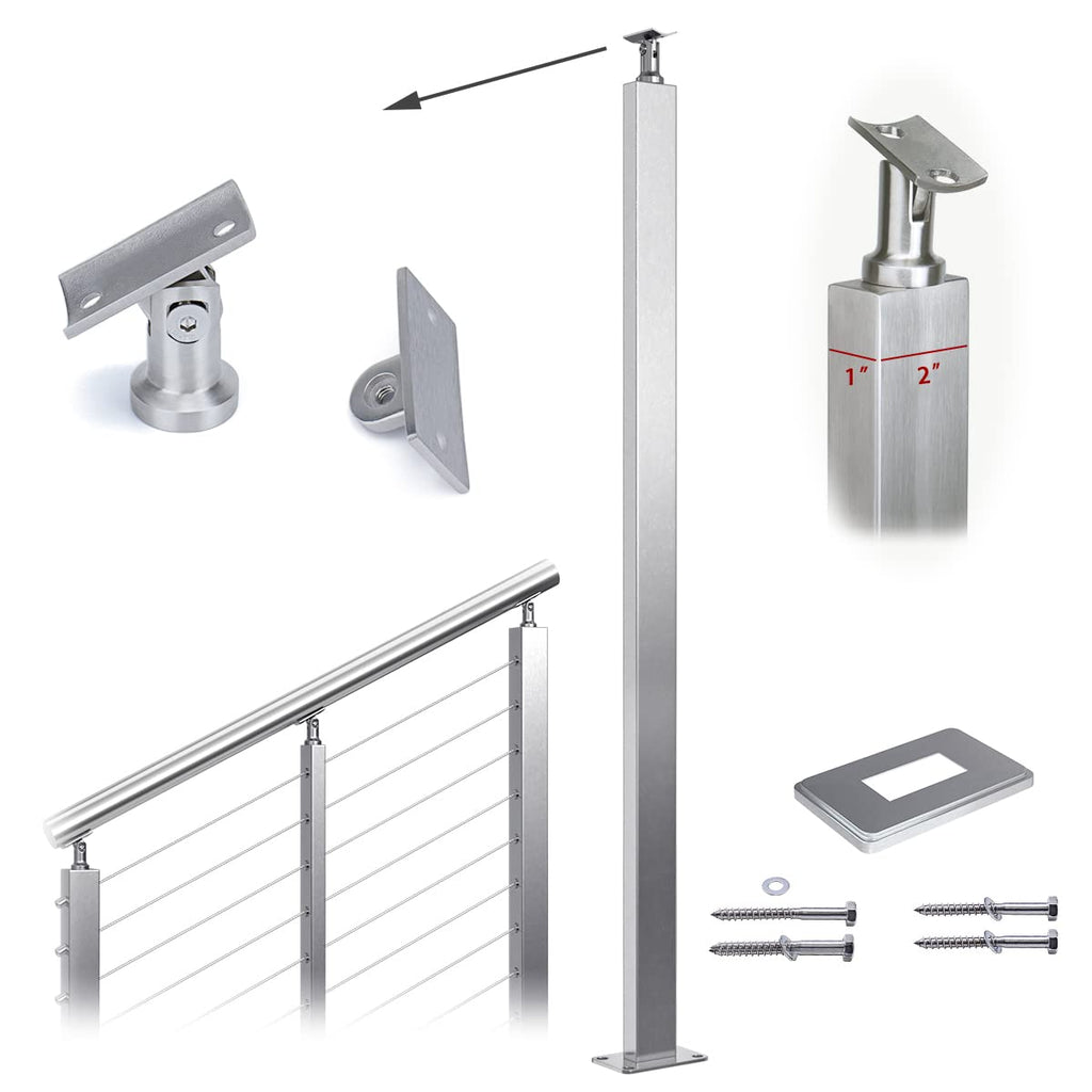 Stainless Steel Brushed Cable Railing Post K3188