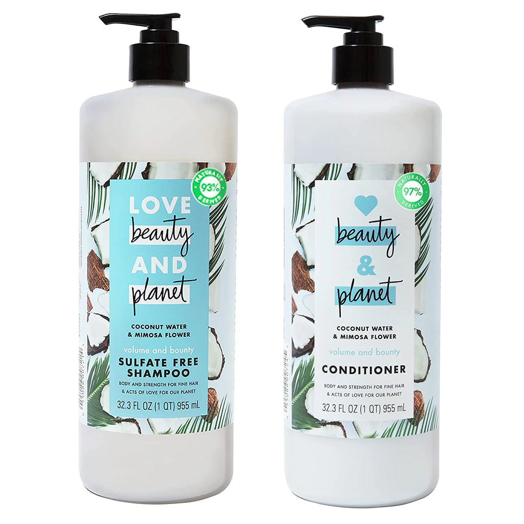Sulfate-Free Coconut Water Shampoo and Conditioner 32.3 oz 2 Count H734147