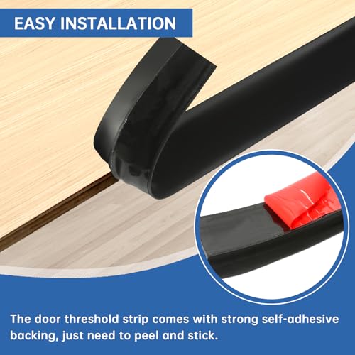 Self Adhesive Vinyl Door Threshold Strip Brown Wood Grain 6.6 Ft U9064