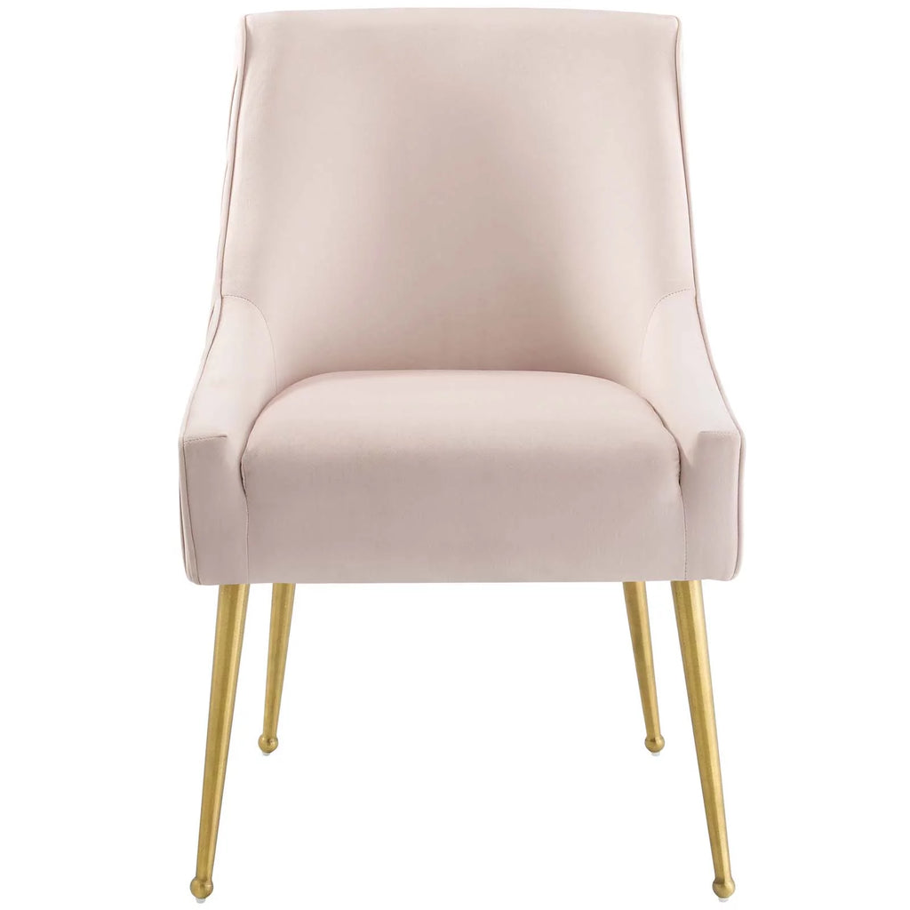 Pink Upholstered Velvet Dining Chair J104