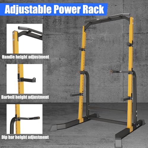 Heavy Duty 1000LB Power Cage Squat Rack with Adjustable Pull-Up Bar V495