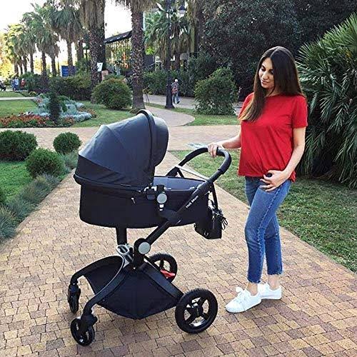Black Baby Stroller with Bassinet Combo D986826