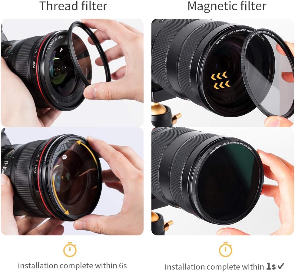 58mm Magnetic Lens Filter Kit with 4 in 1 Filter Pouch H940