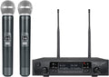 Wireless Microphone System, Dual Channel Cordless Mic Set with 2 Handhelds R645