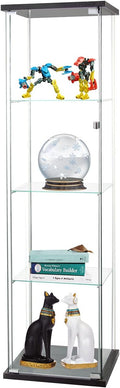 4-Shelf Glass Display Cabinet with Door P786406