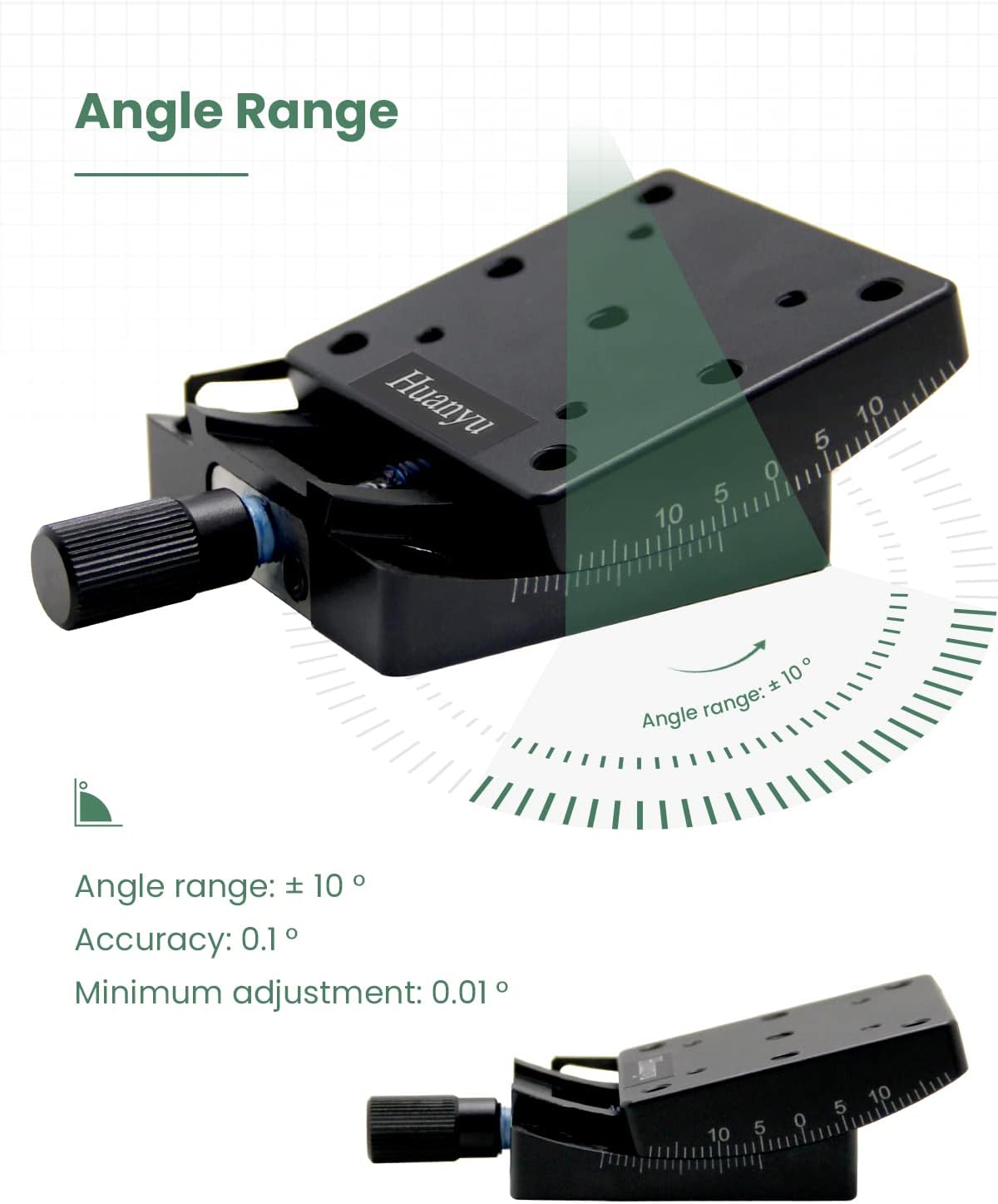 Manual Goniometer Stage 65x65mm Tilt Platform G287