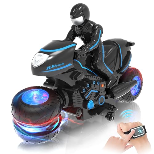 Remote Control Motorcycle Toys with RGB Wheels Lights S457