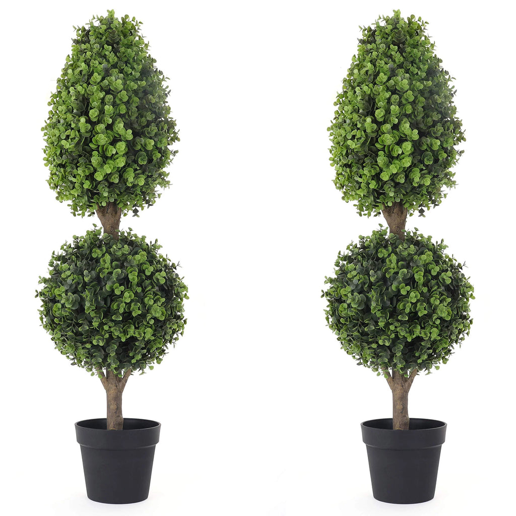 Artificial 4' Topiary Ball Tree 2 Pack F90559