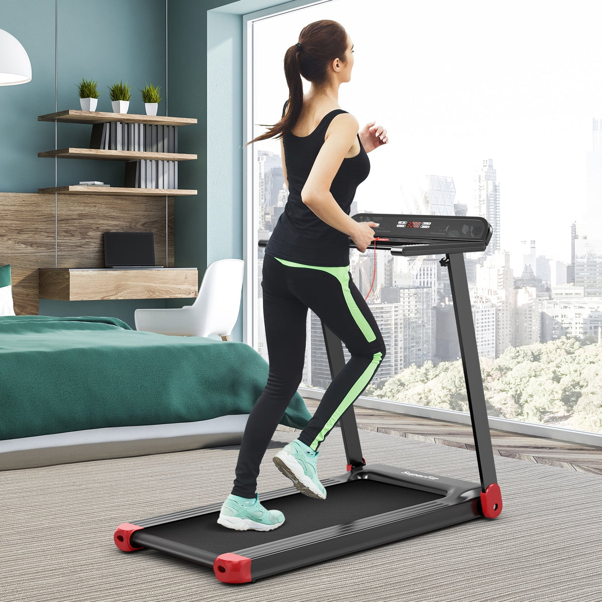 Electric Treadmill Compact Walking Running Machine V91736