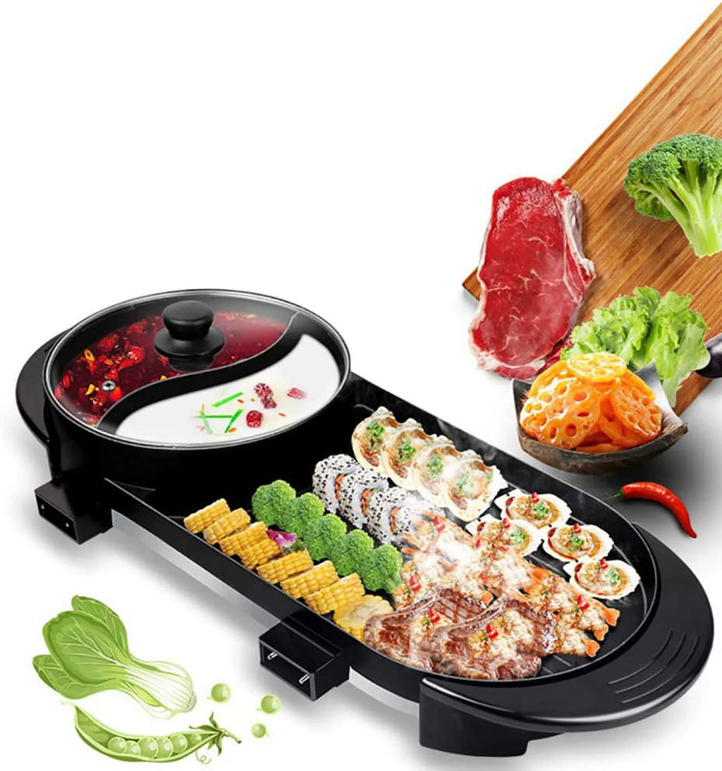 2 In 1 Electric Non-Stick Grill Cooker D9891