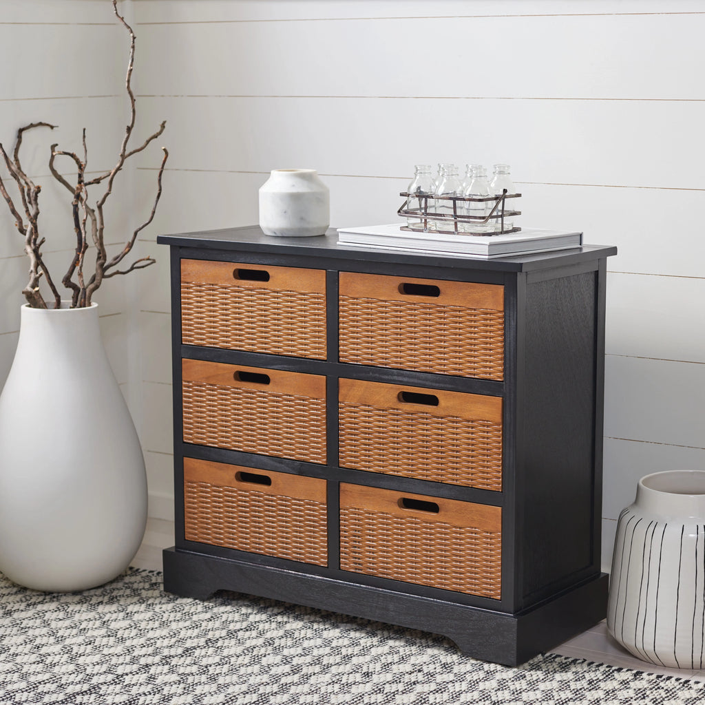 Black 6 Drawer Storage Unit R588046