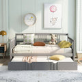Grey Full Size Wood Daybed with Trundle I7751