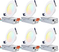 4 Inch Selectable Dimmable Ultra-Thin LED Recessed Light, Pack of 6 V509