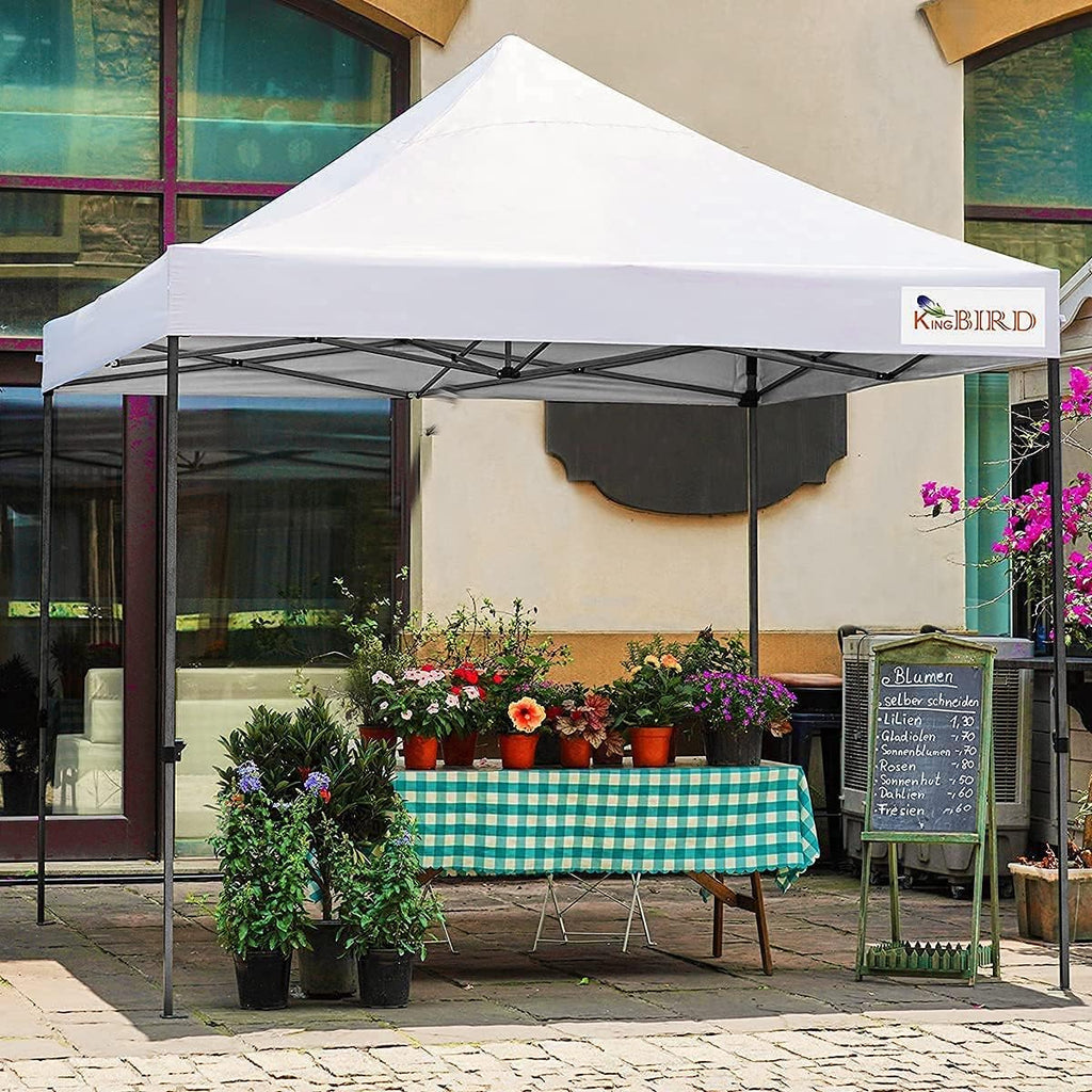 10'x10' Heavy Duty Waterproof Pop Up Canopy Tent with Roller Bag O33644