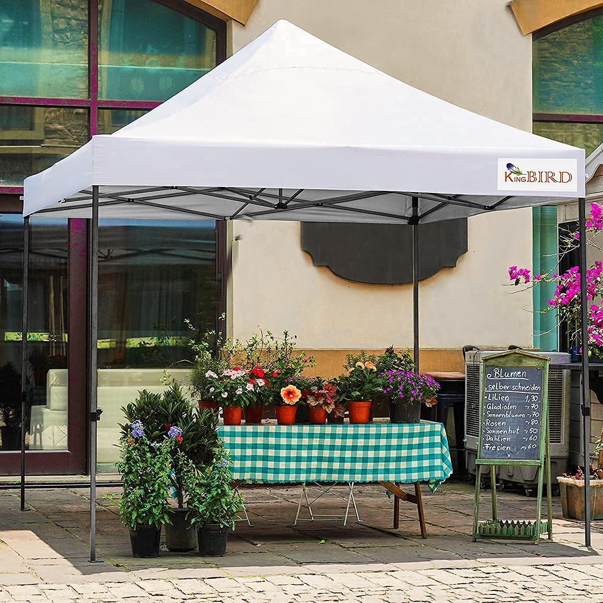 10'x10' Heavy Duty Waterproof Pop Up Canopy Tent with Roller Bag O33644
