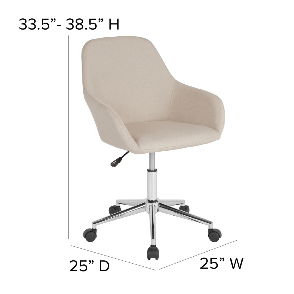 Beige Fabric Mid-Back Chair G639