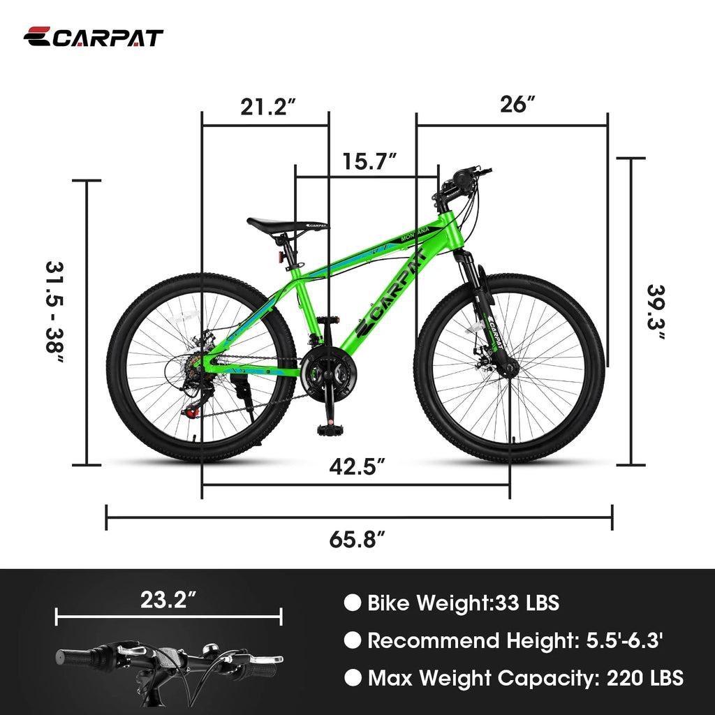 24 inch 21-Speed Mountain Bike with Disc Brake L91505