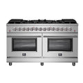 60″ Freestanding Dual Fuel Range with 10 Burners Y579