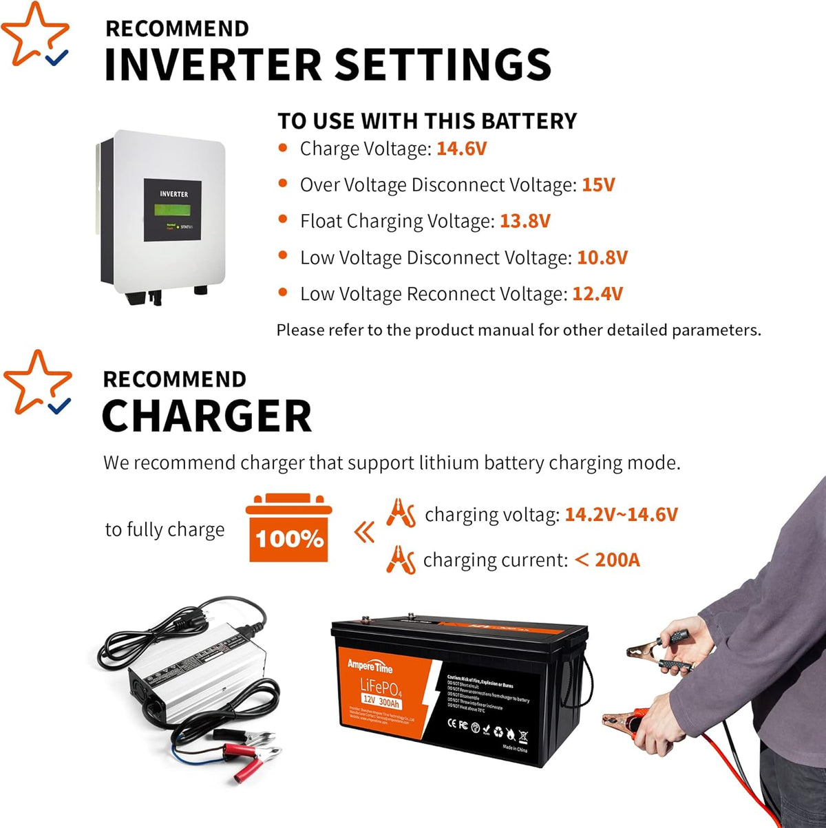 12V 300Ah Lithium LiFePO4 Battery with 200A BMS B18429