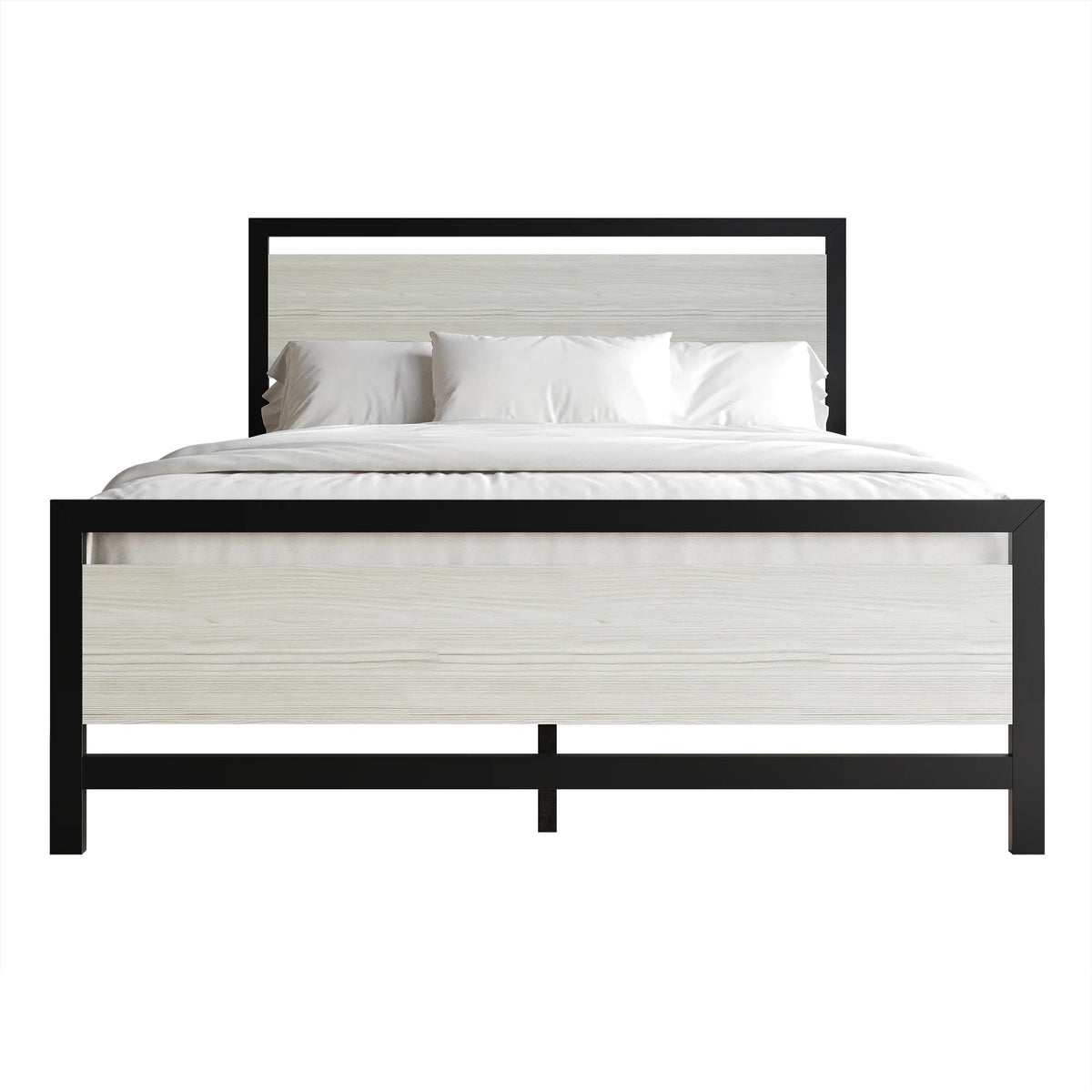 Twin Metal Platform Bed Light Grey S87057