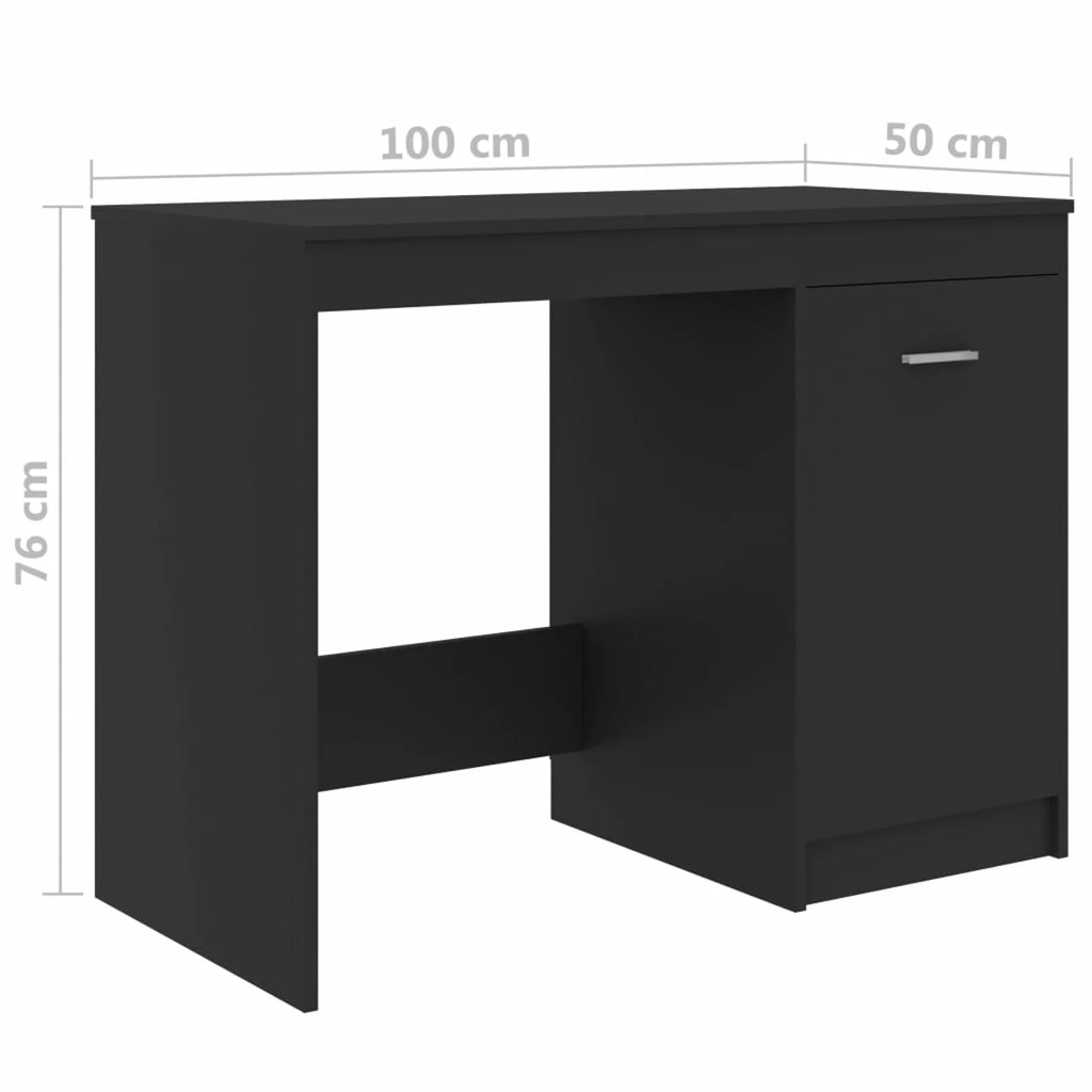 Gray Computer Desk with Storage Cabinet J48126