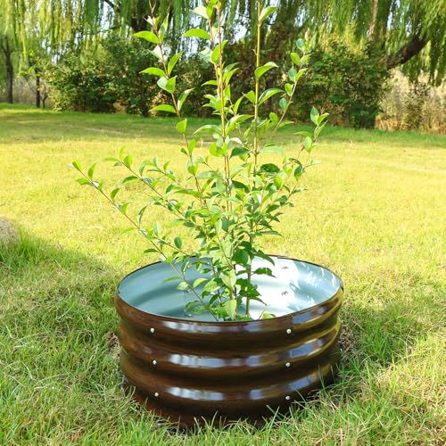 3 Pcs 2x2x1ft Round Galvanized Metal Raised Garden Bed J192974