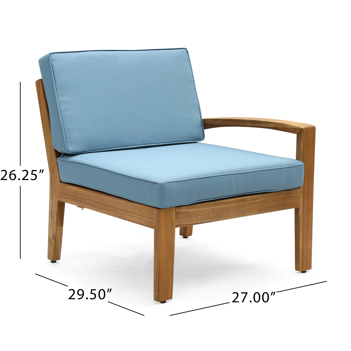 6 Piece Teak Sectional Sofa Set with Cushions V31413