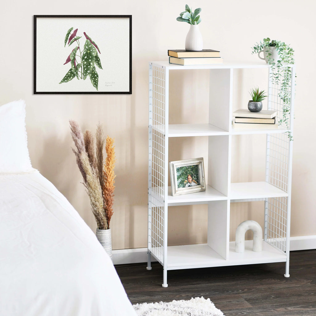 6 Cube White Storage Wall Unit T68058