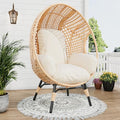 Oversized Wicker Egg Chair with Thicken Cushions B5136