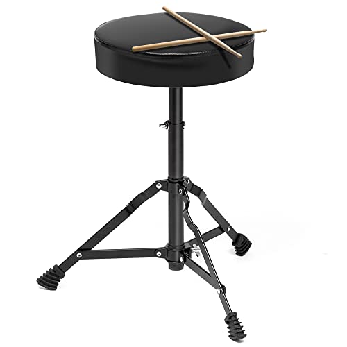 Blue 5-Piece Complete Drum Set with Cymbals, Stands, Stool, and Sticks H8772