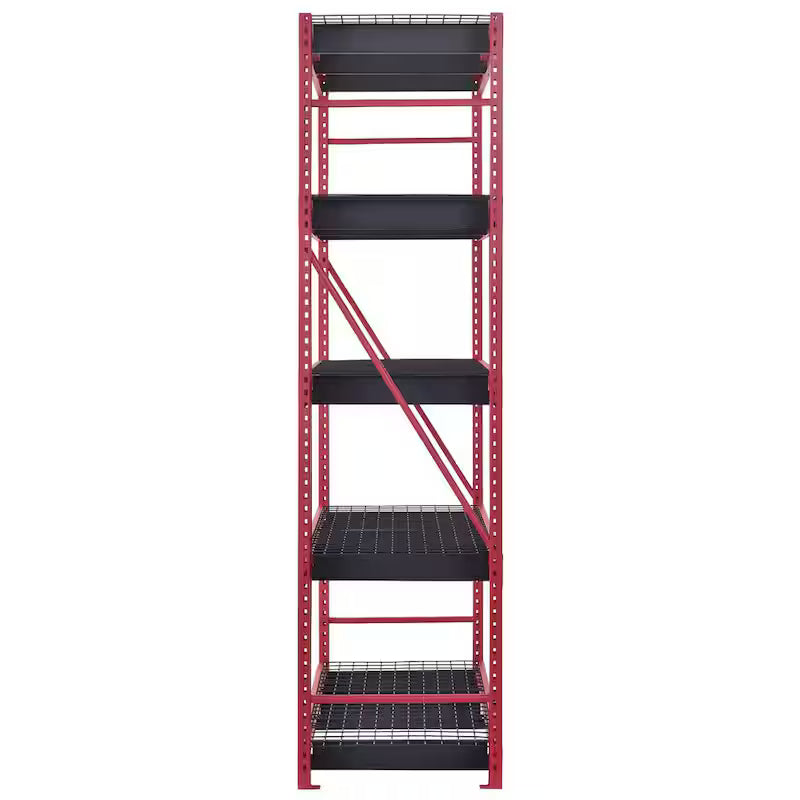 5-Tier Steel Garage Storage Shelving Unit in Red B237775