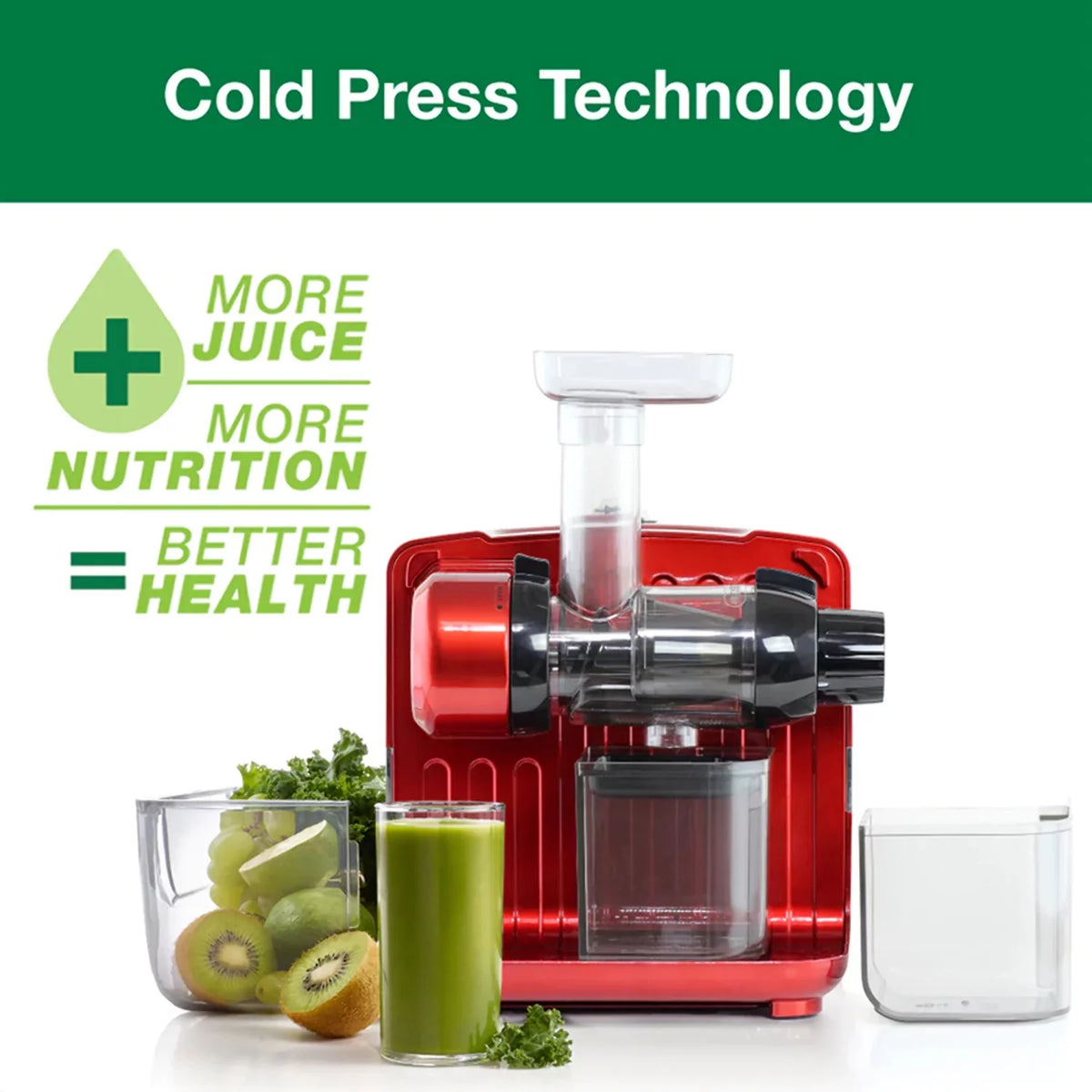 Red Slow Masticating Juicer W27192