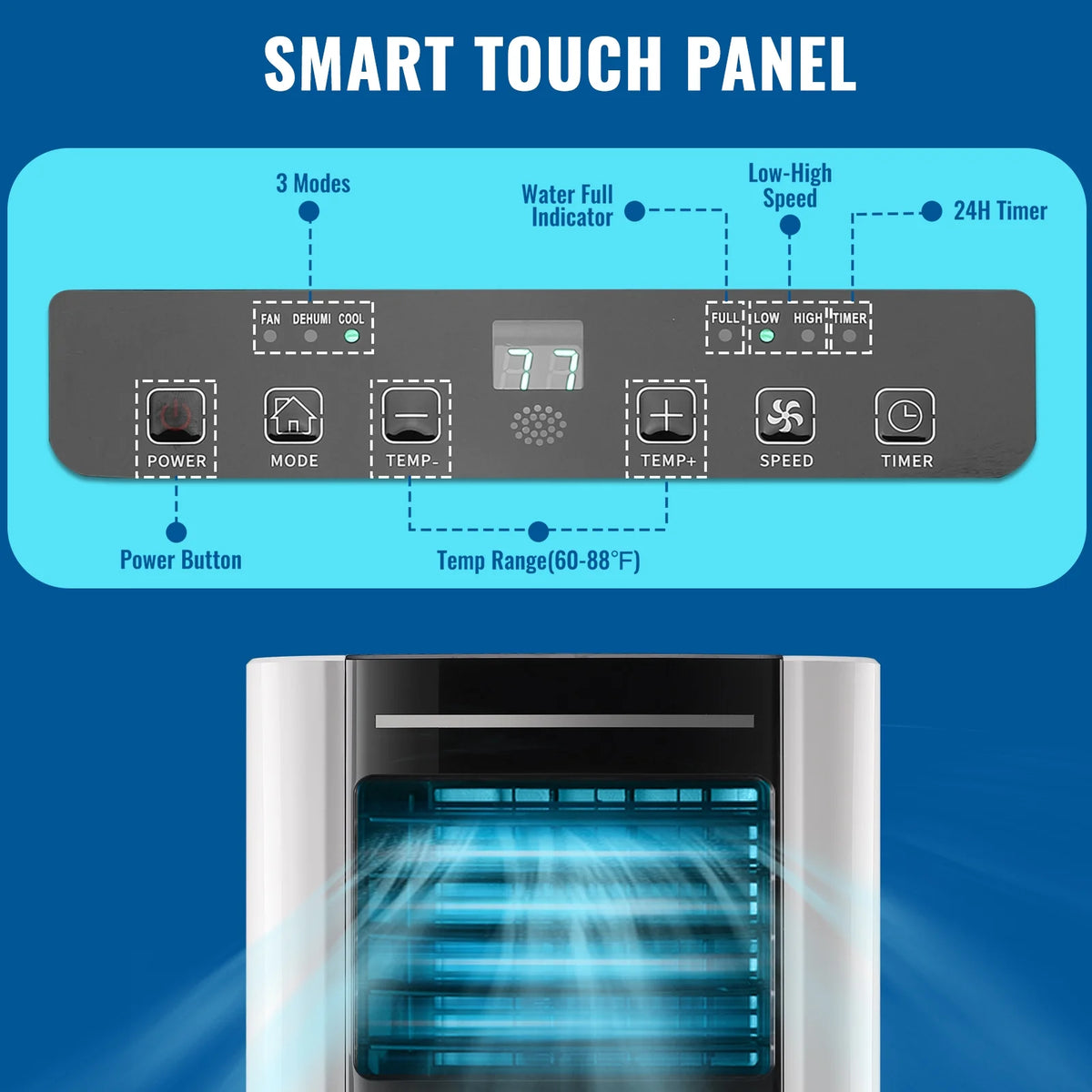 Compact 8000 BTU 3-in-1 Air Conditioner N9125