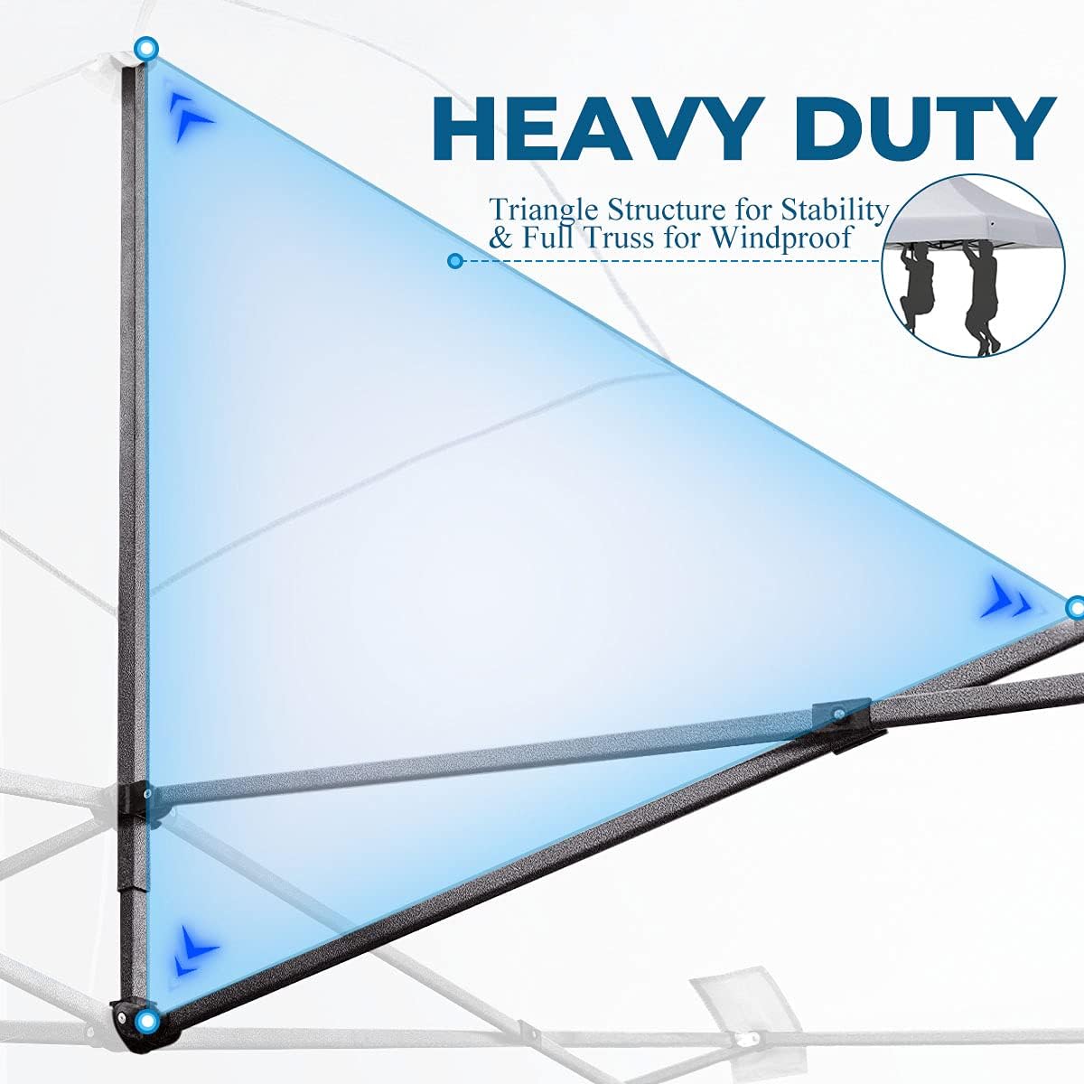 10'x10' Heavy Duty Waterproof Pop Up Canopy Tent with Roller Bag O33644