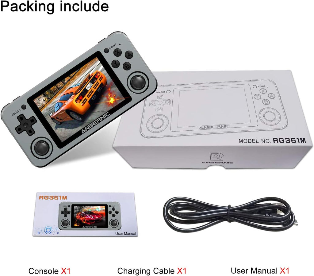 Handheld Game Console with 64G TF Card 3.5 inch IPS Screen A6597