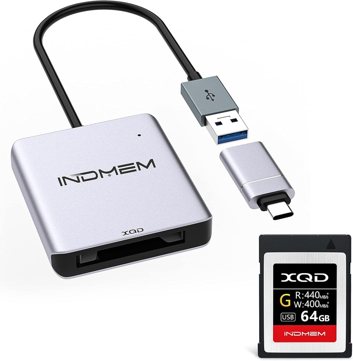 64GB XQD Memory Card with USB 3.0 Card Reader B3318