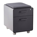 Dark Grey 2-Drawer Locking Filing Cabinet O8519