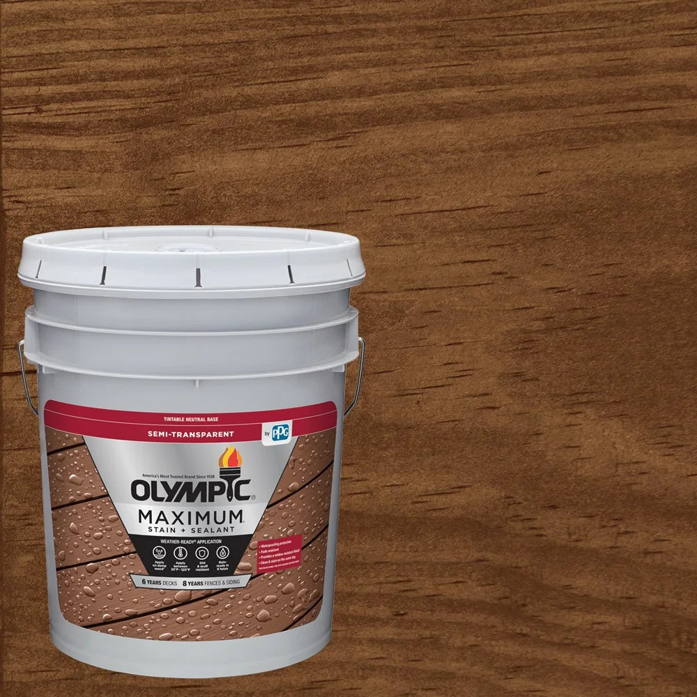 Teak Semi-Transparent Exterior Stain and Sealer 5 gal. Q583954