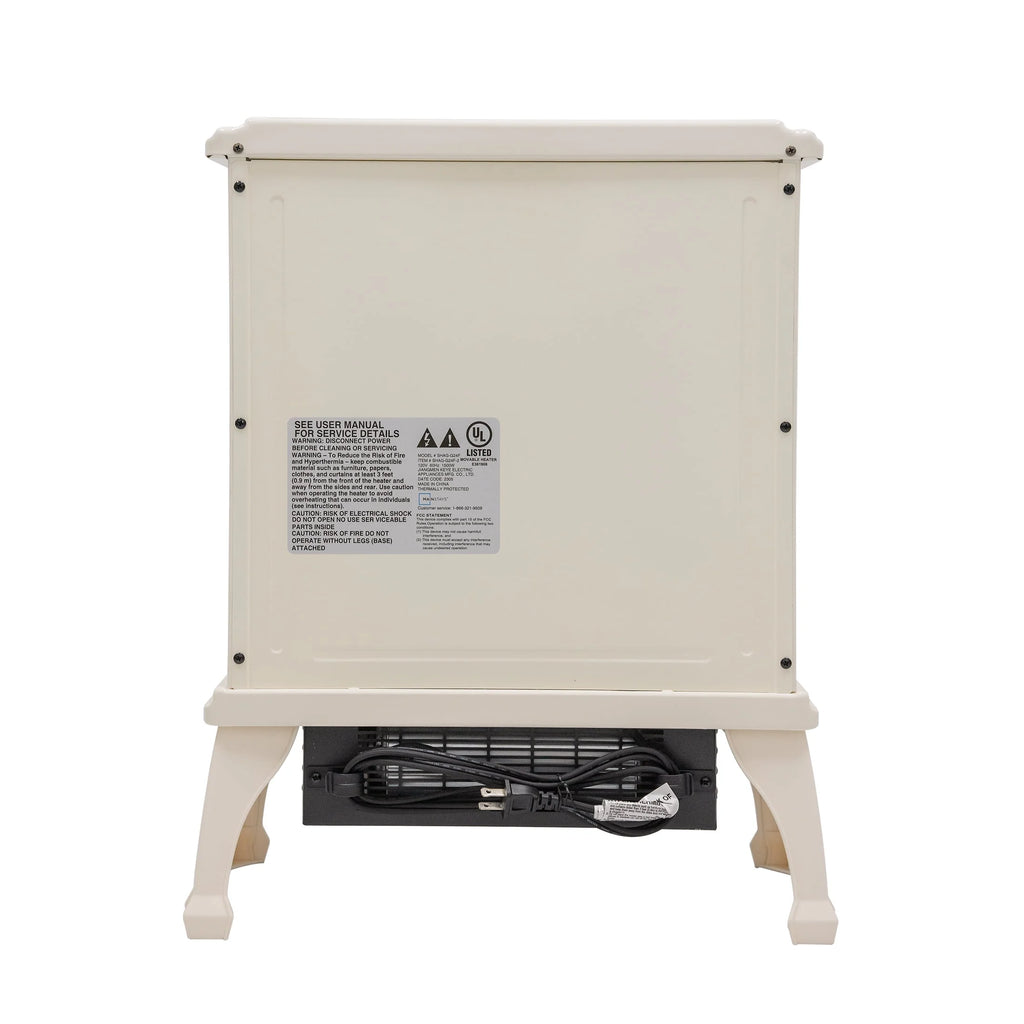2-Setting 3D Electric Stove Heater with Flame, Black O2307