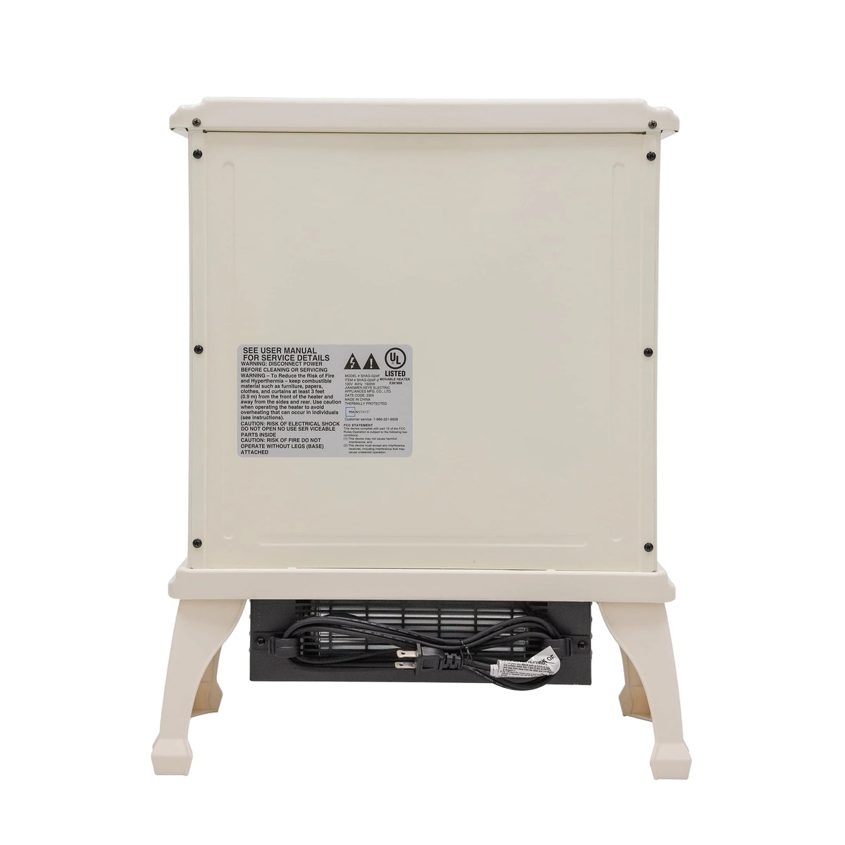 2-Setting 3D Electric Stove Heater with Flame, Black O2307