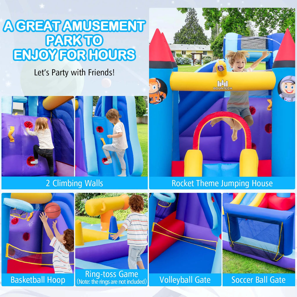 Inflatable Water Slide Park with 2 Slides Splash Pool O60995