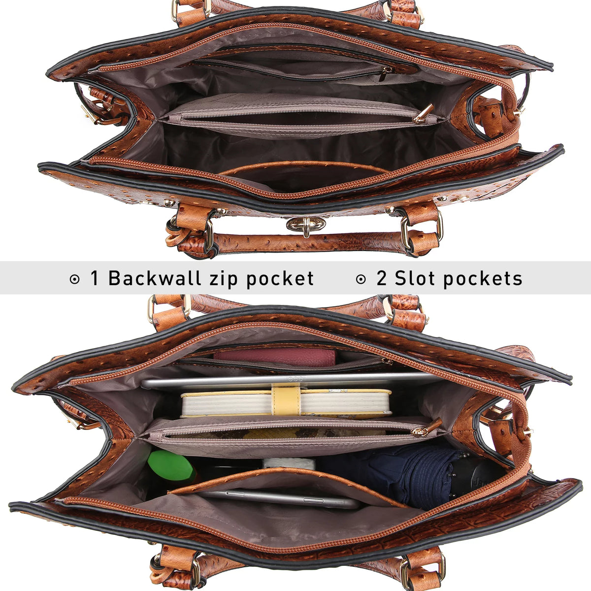 Top Handle Tote Handbags Shoulder Bags with Wristlet Wallet A393197