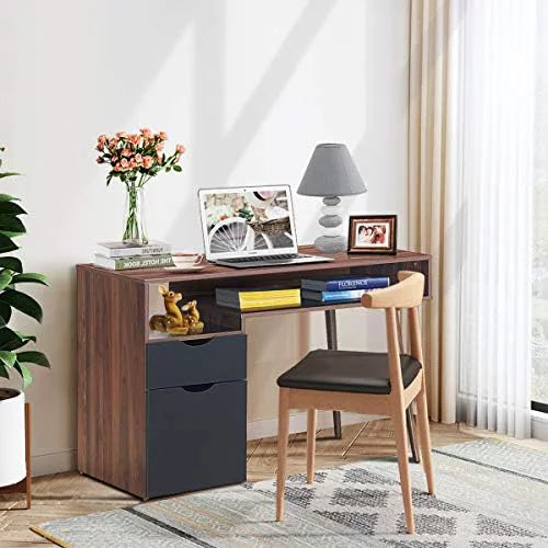 Computer Desk with Drawers Brown Z423894