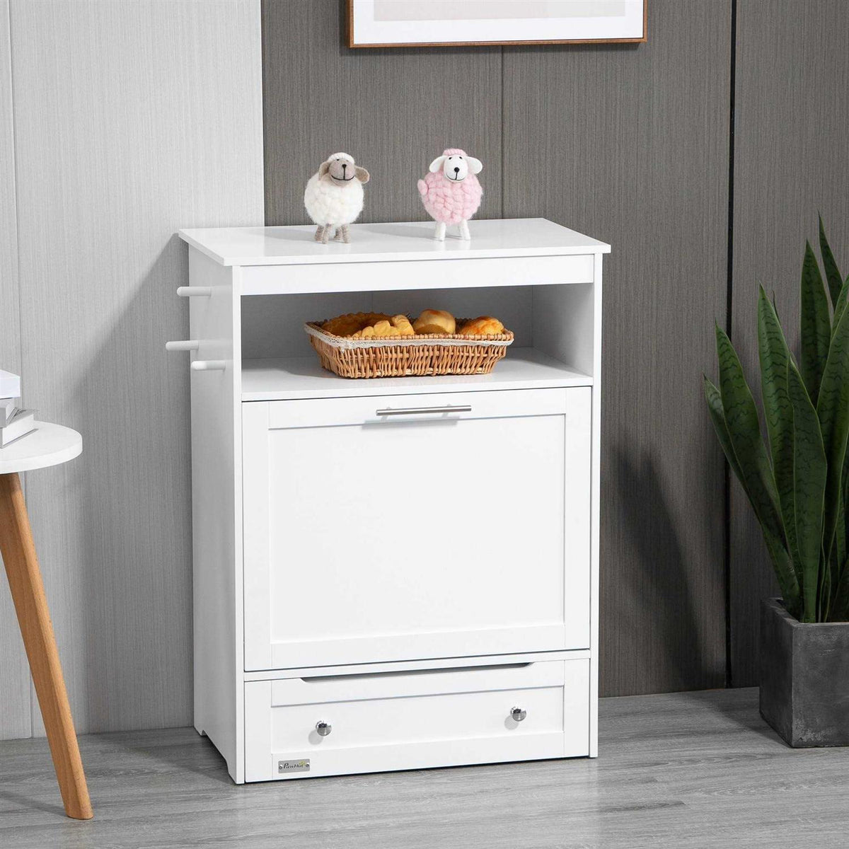 Raised Dog Bowl Storage Cabinet W92504